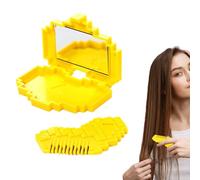 Tondeuse à cheveux à pointes fendues,Brosse à ciseaux à franges avec miroir - Tondeuse à points morts en forme de cœur - Pour l'entretien rapide en plein air, soins personnels, voyage, maison, routine