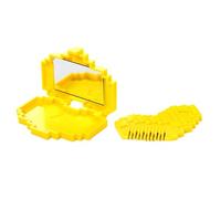 Tondeuse à cheveux à pointes fourchues - Peigne à ciseaux en acier inoxydable ABS, dissolvant d'impasses en forme de cœur, conception portable avec miroir intégré, outil de toilettage compact | Coiffe