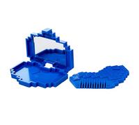 Tondeuse à cheveux à pointes fourchues, peigne à ciseaux en forme de cœur, outil de toilettage compact avec miroir, accessoire de soins personnels, gadget de voyage en plein air avec une utilisation f