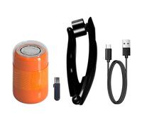 Tondeuse à cheveux arrière alimentée par USB pour homme avec poignée réglable pour un rasage confortable et une finition lisse de la peau