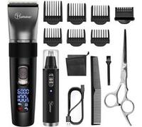 Hatteker Tondeuse à Cheveux et Barbe Professionnelle Tondeuse de Précision Hommes IPX7