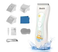 Tondeuse à cheveux électrique Bimirth - Pour bébé - Silencieuse - Sans fil - Câble USB - Rechargeable - Avec lame en céramique de sécurité - Étanche - 3 peignes de protection