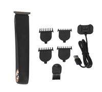 Tondeuse à cheveux électrique en forme de R, coupe incisive, en acier inoxydable, avec 4 peignes de guidage, noir, pour hommes et coiffure professionnelle