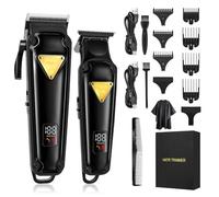 Tondeuse à cheveux électrique professionnelle sans fil pour homme, kit de coupe de cheveux avec écran LED, 7 peignes limites, tondeuse de toilettage pour la famille, les enfants et pour une