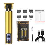 Tondeuse à cheveux électrique rechargeable pour homme, coupe de cheveux en forme de R avec arrondis, ensemble de toilettage haute performance avec écran LED pour homme