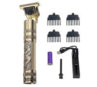 Tondeuse à cheveux électrique rétro rechargeable sans fil pour usage domestique lavable avec 4 peignes de positionnement moteur puissant pour un toilettage professionnel