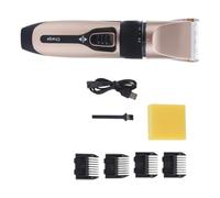 Tondeuse à Cheveux Électrique USB 3, 7 V 3 W, Salon Maison | Recharge Usb, Autonomie 1200 Mah, Plastique et Céramique, 4 Peignes, Brosse, Câble, Éponge