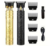 Tondeuse à cheveux électrique vintage T9 professionnelle rechargeable pour homme Dragon Bouddha (jaune)