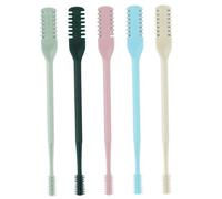 Tondeuse à cheveux manuelle pour hommes et femmes, coupe-poils nasaux rotatif à 360 ° double tête, acier inoxydable lavable avec poignée antidérapante et étui de voyage, mélange de couleurs, 5 pièc