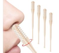 Tondeuse à cheveux nasale 4 pièces, 2 en 1, tondeuse à poils de nez rotative 360 degrés avec sélecteur d'oreille, outil de beauté nasal manuel double face pour femmes et hommes