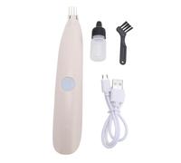 Tondeuse à cheveux pour chien rechargeable à faible bruit 2 vitesses réglable intégrée légère sans fil Tondeuse à cheveux pour animaux de compagnie pour cheveux autour des yeux oreilles (Rose clair)