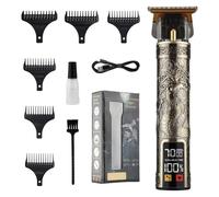 Tondeuse À Cheveux Pour Coupe, Tondeuse Barbe Rasoir Kit Coiffure, Kit de Toilettage avec Machine à Couper les Cheveux Sans Fil pour Père, Fils et Petit Ami