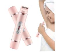 Tondeuse à cheveux pour femme, tondeuse électrique pour bikini pour femme, rasoir pour le visage indolore à double tête pour usage portable et lavable la maison et en voyage, épilateur pour le visa