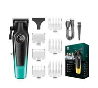 Tondeuse à cheveux pour homme DLC T-Blade Affichage LED Sans fil USB Tête d'huile professionnelle Machine de finition Coupe de cheveux