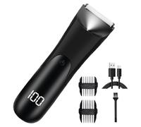 Tondeuse à cheveux pour homme, profileur de barbe de précision, tondeuse corporelle avec écran numérique et lumière LED pour corps et visage