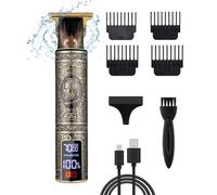 Tondeuse à cheveux pour homme - Rasoir corporel professionnel sans fil rechargeable - Équipement de préparation pour homme du rasoir électrique des cheveux de la vitesse de l'écran LCD 3