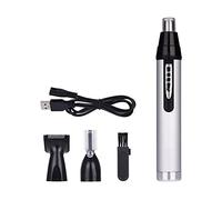 Tondeuse à cheveux professionnelle for oreilles et nez, indolore, for sourcils, visage, for hommes femmes, lames double tranchant IPX7 for un nettoyage facile