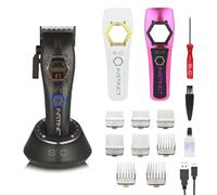 Tondeuse à Cheveux Professionnelle Homme Stylecraft Instinct Clipper Metal by Gamma Più, Clipper avec Contrôle Direct du Couple, 180 Min d'autonomie, Lame Réglable, 8 Peignes, Coque Arrière en Métal