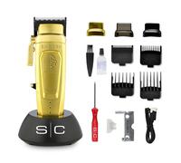 Stylecraft Saber 2.0 Clipper Professionnel Tondeuse à Cheveux Homme avec Moteur Brushless Eon, Lame Réglable 120 Min d'Autonomie sans Fil Corps Métal, Câble USB Type-C (Or)