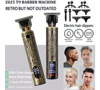 Tondeuse à cheveux professionnelle T9/accessoires pour hommes | Charge rapide USB | Tondeuse à barbe/corps/cheveux | Rasoir électrique de précision X-OnlyAccess