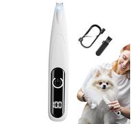 "Tondeuse à cheveux rechargeable pour chiens et chats | Tondeuse de toilettage avec lumière LED - Pour la des pieds, derrière les oreilles et autour du visage, rasoir silencieux pour animaux de