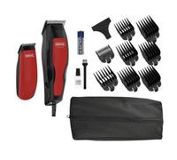 WAHL Home Pro 100 Combo tondeuse cheveux puissante fabriquée en Europe, filaire. Lame auto-affutée de qualité, ne tire pas les cheveux. Kit complet. 8 sabots, mini tondeuse de finition incluse.