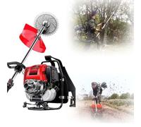 Tondeuse À Dos À Essence 4 Temps 1.4CV, 7000 TR/Min Coupe-Bordures Polyvalent Débroussailleuse pour Débroussaillage, Désherbage, Binage Et Taille De Haies, Outils de Jardinage