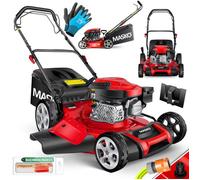 Tondeuse à essence 5 en 1 - MASKO - Traction arrière - Fonction mulching - Largeur de coupe 51 cm