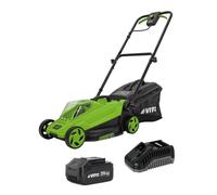 Tondeuse à gazon 20V Batterie lithium 4.0Ah Largeur de coupe 32 cm Bac 30L + Chargeur Gazon 300m2 VITO