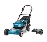 Makita DLM460PT2 tondeuse à gazon Marcher derrière un tracteur tondeuse Batterie Noir, Bleu, Gris
