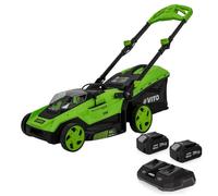 Tondeuse à gazon sans fil 40V pelouses 600m2 Inclus 2 batteries 3.0Ah + Chargeu