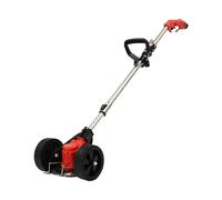 Tondeuse à Gazon à 4 Roues sans EntraîNement Tondeuse à Broche PousséE avec RéCupéRateur d'herbe Power Push Garden Tondeuse à Gazon à Lames Conviviale ForêTs Coupe Riz Blé Tiges MaïS (Rouge)