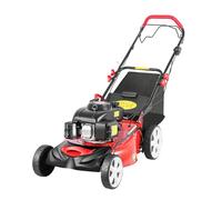 Tondeuse à gazon à essence 3 en 1 140 cc - Puissant moteur 4 temps 5 CV - Tondeuse à gazon à essence - Autopropulsée (51 cm de largeur de coupe, 8 niveaux de réglage de la hauteur de coupe)