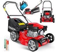 Tondeuse à gazon à essence - MASKO - 3 en 1 - Largeur de coupe 42 cm - Hauteur réglable sur 7 niveaux