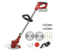 Tondeuse à gazon, Débroussailleuse électrique sans fil 36Tv avec 3 types de lames désherbeur coupe-herbe pelouse jardin élagage/coupe(NO Battery)