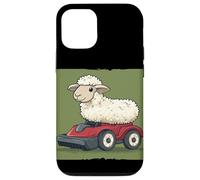 Tondeuse à gazon drôle mouton règne sur les prairies Coque pour iPhone 12/12 Pro