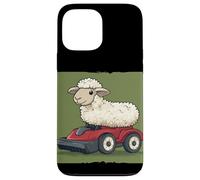Tondeuse à gazon drôle mouton règne sur les prairies Coque pour iPhone 13 Pro Max
