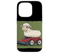 Tondeuse à gazon drôle mouton règne sur les prairies Coque pour iPhone 14 Pro