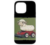 Tondeuse à gazon drôle mouton règne sur les prairies Coque pour iPhone 14 Pro Max