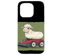 Tondeuse à gazon drôle mouton règne sur les prairies Coque pour iPhone 15 Pro