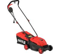 Tondeuse à gazon électrique 1200 W avec moteur à induction - Largeur de coupe de 32 cm, réglage de la hauteur sur 3 niveaux, panier collecteur de 30 l, entretien du jardin, durable, silencieuse
