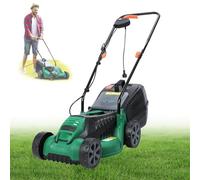 Tondeuse à gazon électrique, 1600 W avec réservoir d'herbe de 35 à 45 L, hauteur de coupe réglable, moteur sans balais, idéal pour les grandes cours, cordon d'alimentation de 30 m