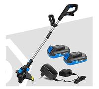 Tondeuse à Gazon électrique 20V Li-ION Batterie Coupe-Herbe sans Fil 12in dégagement Automatique Coupe-chaîne élagage Outils de Jardin pour découper(20V-Coil-Set2)