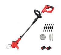 Tondeuse à Gazon électrique 21 V Rechargeable 650 W avec Batterie puissante Coupe-Herbe 18 000 TR/Min Machine de Coupe sans Fil Outil de Jardin Taille Efficace(21V 2 Battery)