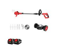 Tondeuse À Gazon Électrique 2500 W sans Fil, Coupe-Herbe Longueur Réglable, Outil De Jardin for Batterie 18 V Léger Bonne Puissance(2 Battery)