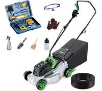 Tondeuse à Gazon électrique Filaire 2 en 1 - Tondeuse à Gazon 2000 W/50 Cm, Fonctionnement Continu Pendant 72 Heures sans Surchauffe du Moteur, 6 Hauteurs De Coupe, Idéale pour Les Jardins De Pet 12m
