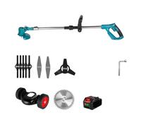 Tondeuse À Gazon Électrique Longueur Réglable, Coupe-Herbe De Jardin sans Fil Léger Bonne Puissance(1 Battery)