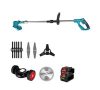 Tondeuse À Gazon Électrique Longueur Réglable, Coupe-Herbe De Jardin sans Fil Léger Bonne Puissance(2 Battery)