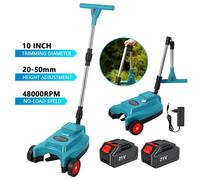 Tondeuse à gazon électrique sans brosse 10 pouces 48000 tr/min tondeuse à gazon sans fil coupe-paes de jardin +2 batteries