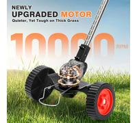 Tondeuse à gazon électrique sans fil 1500W, coupe-herbe sans fil, coupe-herbe à perche réglable, outils électriques pour la coupe de l'herbe, pour pelouse, jardin, cour, pelouses Model B-1 Battery